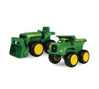 John Deere 6'' Dump Truck & Toy Tractor With Loader Construction Vehicle Set, Gr