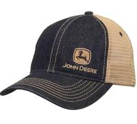 John Deere 6 Panel Cap Denim & Mesh, Unstruct-Khaki-Os