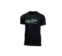 JOHN DEERE Camiseta negra con texto verde - Talla S-XXL, Negro , L