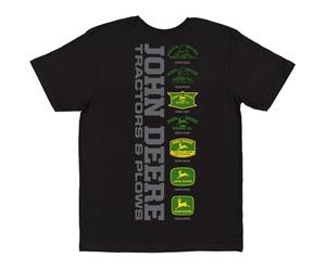 John Deere Camiseta para hombre con logotipo vintage JD - Negro - Grande