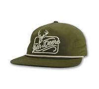 John Deere Gorra a presión, Verde Oliva, Logotipo Bordado de Deere, construcción de 5 Paneles, Verde Oliva, Talla única