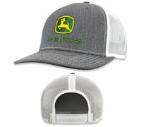John Deere Gorra de béisbol con bordado Ywgr gris jaspeado/blanco, Gris jaspeado/Blanco, talla única
