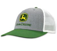 John Deere Gorra de béisbol 13083347Hggrwh Gorra de béisbol actual gorra de camionero bordado Ywgr, Gris jaspeado/verde/blanco, talla única