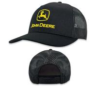 John Deere Gorra Embro para Hombre, Color Negro con Logotipo de construcción, LP86108