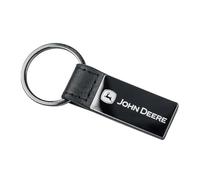 JOHN DEERE Llavero de cuero con logotipo, Negro , Talla únicaL8