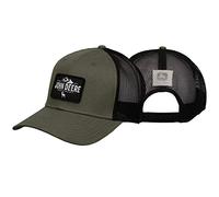 John Deere Men’s Twill & Mesh Adjustable Suede Logo Hat (Olive/Black)