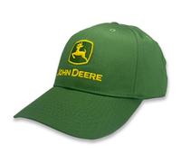 John Deere Men's Trademark Logo Core Baseball Cap, Green, Yellow Logo, One Size