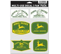 John Deere - Paquete de 6 calcomanías multiusos con logotipo vintage de 5.5 x 7.75 pulgadas