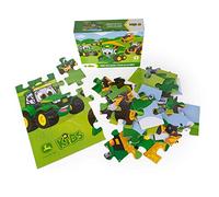 John Deere Rompecabezas de Piso para niños, Rompecabezas Extragrande de 3 x 2 pies con 36 Piezas, Juego de Rompecabezas para niños, Juegos nocturnos Familiares, Juego Educativo para niños y niñas,