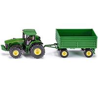siku 1953, Tractor John Deere con remolque, 1:50, Metal/Plástico, Verde, Multifuncional