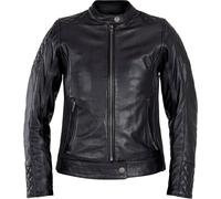 John Doe Adina Chaqueta de cuero de moto para mujer, negro, tamaño XL