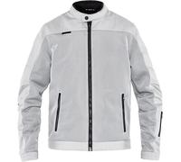 John Doe Aero Mesh Chaqueta textil de motocicleta perforada, blanco, tamaño M para Hombres
