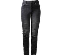 John Doe Betty Biker XTM Jeans de motocicleta para mujer, negro, tamaño 27