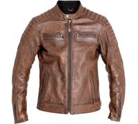 John Doe Dexter Chaqueta de cuero de motocicleta, marrón, tamaño L para Hombres
