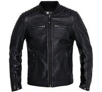 John Doe Dexter Chaqueta de cuero de motocicleta, negro, tamaño L para Hombres