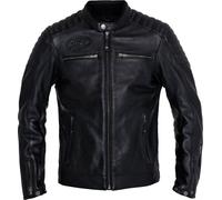 John Doe Dexter Chaqueta de cuero de motocicleta, negro, tamaño L para Hombres