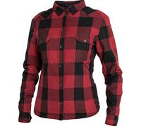 John Doe Motoshirt XTM Camisa de moto de señoras, negro/rojo, Talla L
