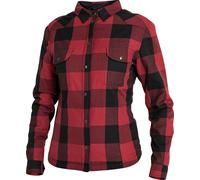 John Doe Motoshirt XTM Camisa de moto de señoras, negro-rojo, tamaño M para Mujer