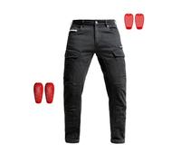 John Doe Pantalones de Moto Defender,Hombre,30/32,Negro