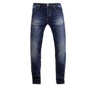 John Doe Pantalones de Moto Ironhead XTM,Hombre,33/32,Azul Oscuro