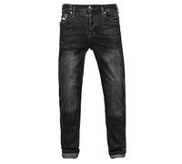 John Doe Pantalones de Moto Original Jeans,Hombre,28/34,Negro
