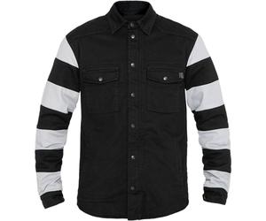 John Doe Prison Camisa de moto, Negro/Blanco, Talla M