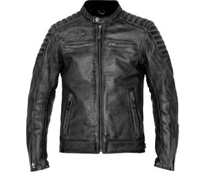 John Doe Storm Chaqueta de cuero para moto, negro, tamaño M para Hombres