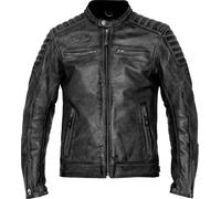 John Doe Storm, chaqueta de cuero perforada 3XL male Negro