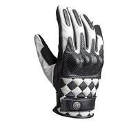 John Doe Tracker Race XTM I - Guantes para moto de piel de vacuno, color negro/blanco, talla L