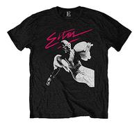 John Elton - T-Shirt # Xl Unisex Black # Pink Brush