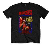 John Elton - T-Shirt # Xl Unisex Black # Rocketman Feather Suit