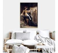 John Everett Millais "La Misericordia, Día de San Bartolomé, 1572", Impresión en lienzo, pintura, póster, imagen, decoración de pared, decoración del hogar (60 x 80 cm/sin marco)