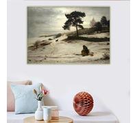 John Everett Millais "Sopla, sopla, viento de invierno", lienzo impreso, pintura, póster, imagen, decoración de pared, decoración del hogar (60 x 80 cm/sin marco)