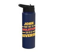 John Evolution puede ir al revés diciendo el nombre divertido de John Stainless Steel Insulated Water Bottle