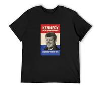 John F. Kennedy 1960 Campaign - Camiseta de algodón para hombre, color negro, Negro , XXL
