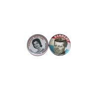 John F. Kennedy and Jackie 1960 - Juego de pines de botón de retroceso, Metal, Metal