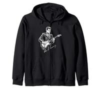 John F. Kennedy Tocando Guitarra Eléctrica Signature Funny JFK Sudadera con Capucha