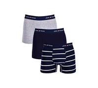 John Frank Men's -Grey Boxers 3 Pack Navy in Size X-Large