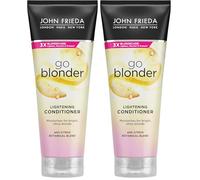 JOHN FRIEDA - Acondicionador Go Blonder 75 ml, Acondicionador Aclarante para Cabello Rubio Opaco, Hidrata y Aclara para dar Brillo, Restaura la Humedad, Renueva la Suavidad, con Cítiricos y Camomila
