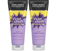JOHN FRIEDA - Acondicionador Violet Crush 250 ml, Acondicionador Intenso, Elimina Reflejos Anaranjados, Matizador de Cabello Teñido o Natural, para Cabellos Rubios, Tonificación Uniforme del Cabello