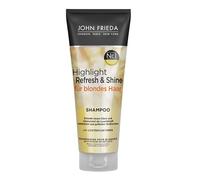 John Frieda - Champú brillante y brillante. Capacidad: 250 ml. Nuevo brillo y brillo intenso para cabello rubio y mechas