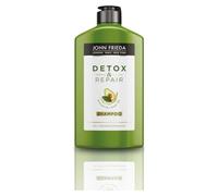 John Frieda Champú Reparador Detox ml, Pelo Seco y Dañado, Hidratante, Solido, Nutritivo, Verde, 250 Mililitros