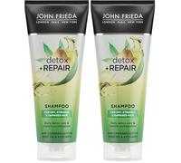 JOHN FRIEDA - Champú Reparador Detox & Repair 250 ml, para Cabello Seco y Dañado, Hidratante y Nutritivo, Limpia el Cabello y Elimina las Toxinas, con Aceite de Aguacate (Paquete de 2)