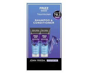 John Frieda Frizz Ease Dream Loki Set de champú, 250 ml y acondicionador, 250 ml, tipo de cabello: ondulado, rizado, acondicionador para rizos de inercia