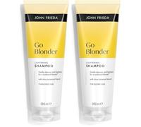John Frieda Go Blonder Champú Aclarante Progresivo | Ilumina el Rubio y Aclara hasta 2 Tonos | Reflejos Naturales | Con Botanical Citrus Complex | Rubio Natural o Teñido | Sin Siliconas | 250 ml