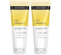 John Frieda Go Blonder Champú Aclarante Progresivo | Ilumina el Rubio y Aclara hasta 2 Tonos | Reflejos Naturales Besados por el Sol | Fórmula Vegana sin Siliconas | Travel Size 75 ml (Paquete de 2)