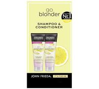 John Frieda Go Blonder Set - Champú, 250 ml y acondicionador, 250 ml, tipo de cabello: rubio, rubio - aclara gradualmente