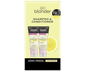 John Frieda Go Blonder Set - Champú, 250 ml y acondicionador, 250 ml, tipo de cabello: rubio, rubio - aclara gradualmente