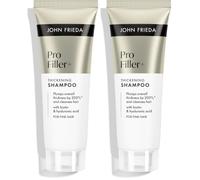 John Frieda Pro Filler+ Champú Densificador | Aporta hasta un 200% Más de Densidad | Fortalece y Engrosa el Cabello Fino | Con Biotina y Ácido Hialurónico | Travel Size 75 ml (Paquete de 2)