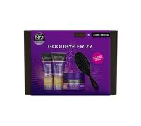 John Frieda Varis Wonder - Set de reparación para el cabello (champú, acondicionador, cura maravilla (250 ml) y cepillo para alisar el pelo